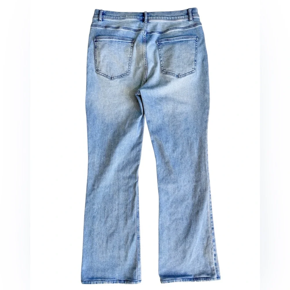 J McLaughlin Clearwater Jeans Womens 10 Lt Blue Pintuck Bootcut High Rise